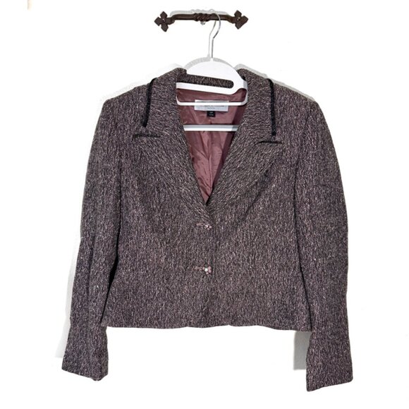 Tahari Cropped Tweed Blazer - Picture 2 of 12